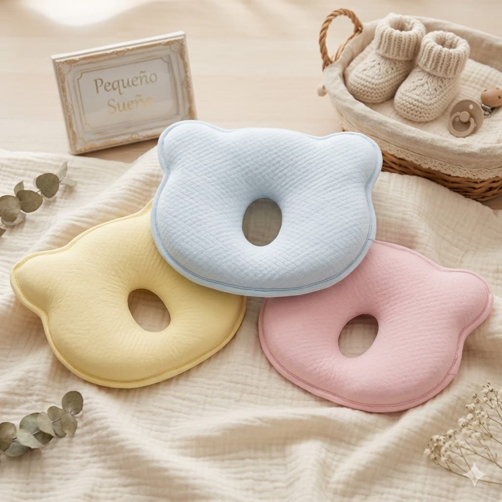 Almohada BabyShape en tres colores: amarillo, azul y rosa